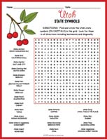 State Symbols of Utah Word Search Thumbnail