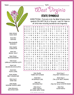 State Symbols of West Virginia Word Search thumbnail