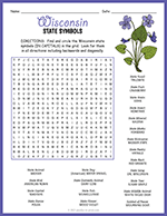 State Symbols of Wisconsin Word Search thumbnail