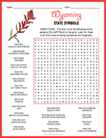 State Symbols of Wyoming Word Search thumbnail