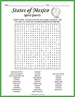 States of Mexico Word Search thumbnail