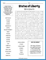 Statue of Liberty Word Search Thumbnail