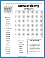 Statue of Liberty Word Search thumbnail