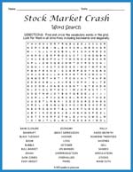 Stock Market Crash Word Search Thumbnail