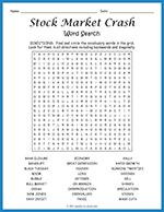 Stock Market Crash Word Search thumbnail
