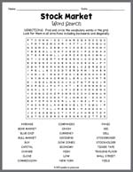 Stock Market Word Search Thumbnail