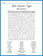 Stone Age Word Search Thumbnail