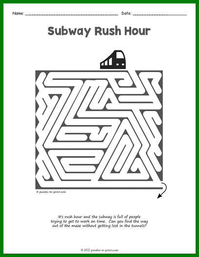 Subway Rush Hour Maze