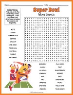 Super Bowl Word Search Thumbnail