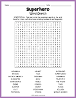 Superhero Word Search thumbnail