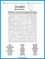 Sweden Word Search Thumbnail