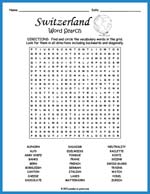 Switzerland Word Search Thumbnail