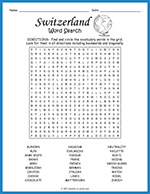 Switzerland Word Search thumbnail
