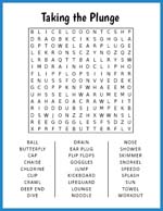 Taking the Plunge Word Search thumbnail