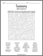 Taxonomy Word Search Thumbnail