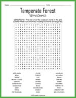 Temperate Forest Word Search Thumbnail
