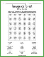 Temperate Forest Word Search Thumbnail