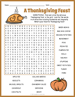 Thanksgiving Foods Word Search thumbnail