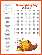 Thanksgiving Word Search thumbnail