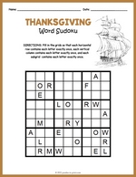 Thanksgiving Word Sudoku thumbnail