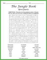 The Jungle Book Word Search Thumbnail