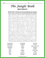The Jungle Book Word Search thumbnail
