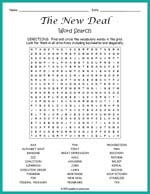 The New Deal Word Search Thumbnail