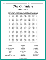 The Outsiders Word Search thumbnail