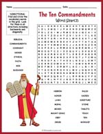 The Ten Commandments Word Search Thumbnail