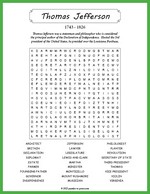 Thomas Jefferson Word Search Thumbnail