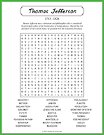 Thomas Jefferson Word Search thumbnail