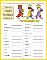 Three Kings Day Word Scramble thumbnail