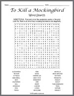 To Kill a Mockingbird Word Search Thumbnail