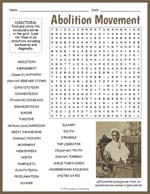 Abolitionists Movement Word Search Thumbnail