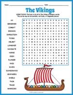 Age of Vikings Word Search Thumbnail