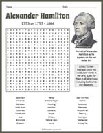 Alexander Hamilton Word Search Thumbnail