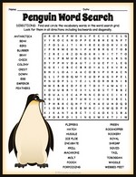 All About Penguins Word Search Thumbnail