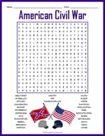American Civil War Word Search Thumbnail