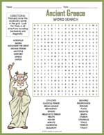 Ancient Greece Civilization Word Search Thumbnail