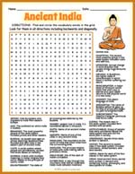 Ancient India Civilization Word Search Thumbnail