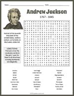 Andrew Jackson Word Search Thumbnail