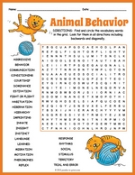 Animal Behavior Word Search Thumbnail