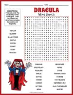 Bram Stokers Dracula Word Search Thumbnail