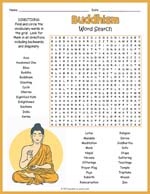 Buddhism Religion Word Search Thumbnail