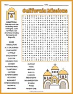 California Missions Word Search History Thumbnail