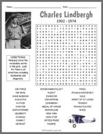 Charles Lindbergh Word Search Thumbnail