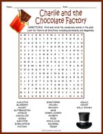 Charlie the Chocolate Factory Word Search Thumbnail