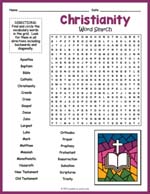 Christianity Religion Word Search Thumbnail