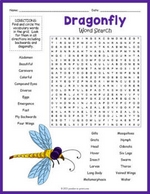 Dragonflies Word Search Thumbnail