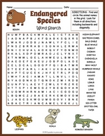 Endangered Species Word Search Thumbnail